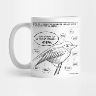 cenzontle the over voiced bird in comic strip Mug